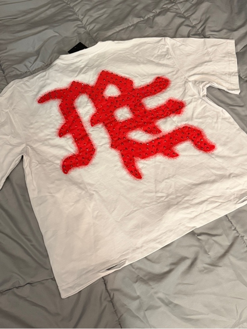 Red "End" Rhinestone Tee - Picture 4 of 4